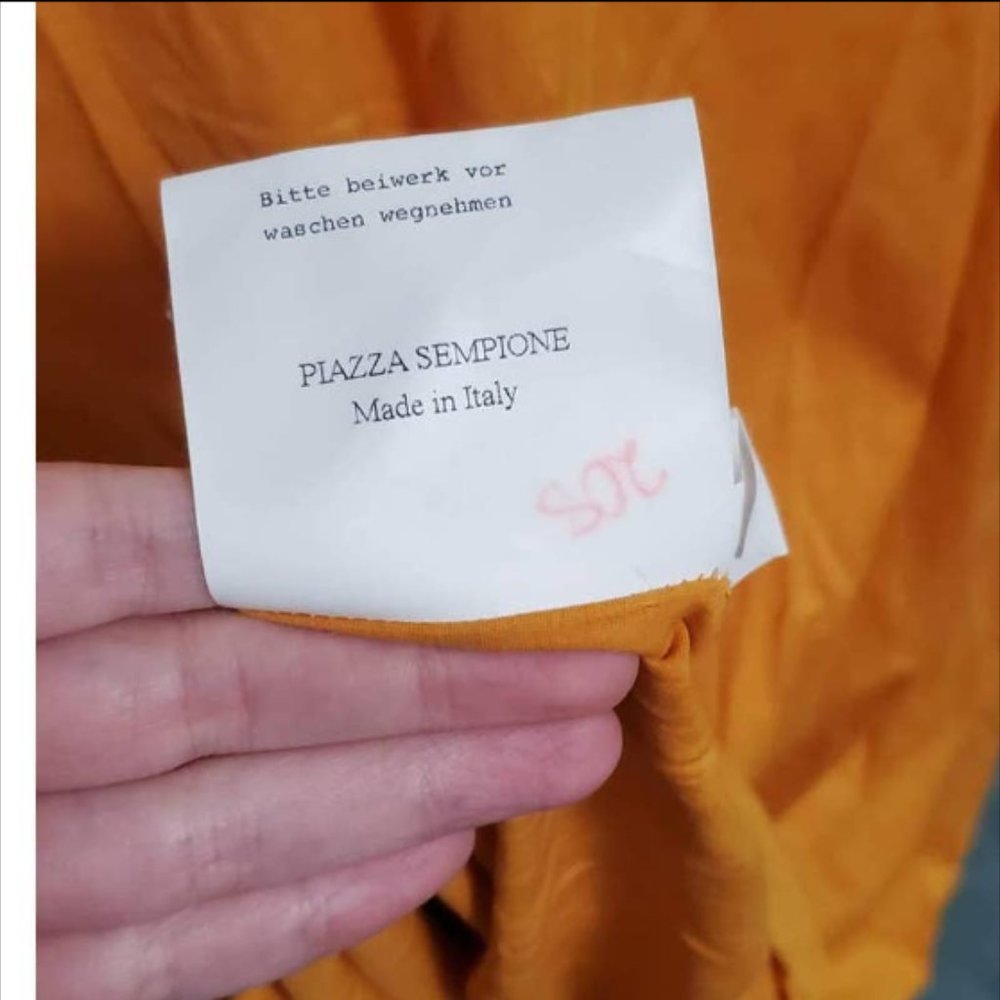 Piazza Sempione Orange Casual Dress with Necklace - Picture 11 of 14